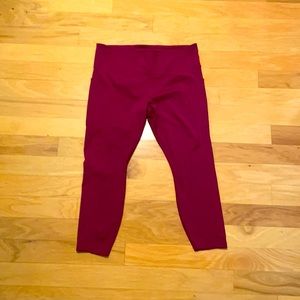 Athleta Ultimate Stash 7/8 Tight XL w/adjustable strap, Magenta